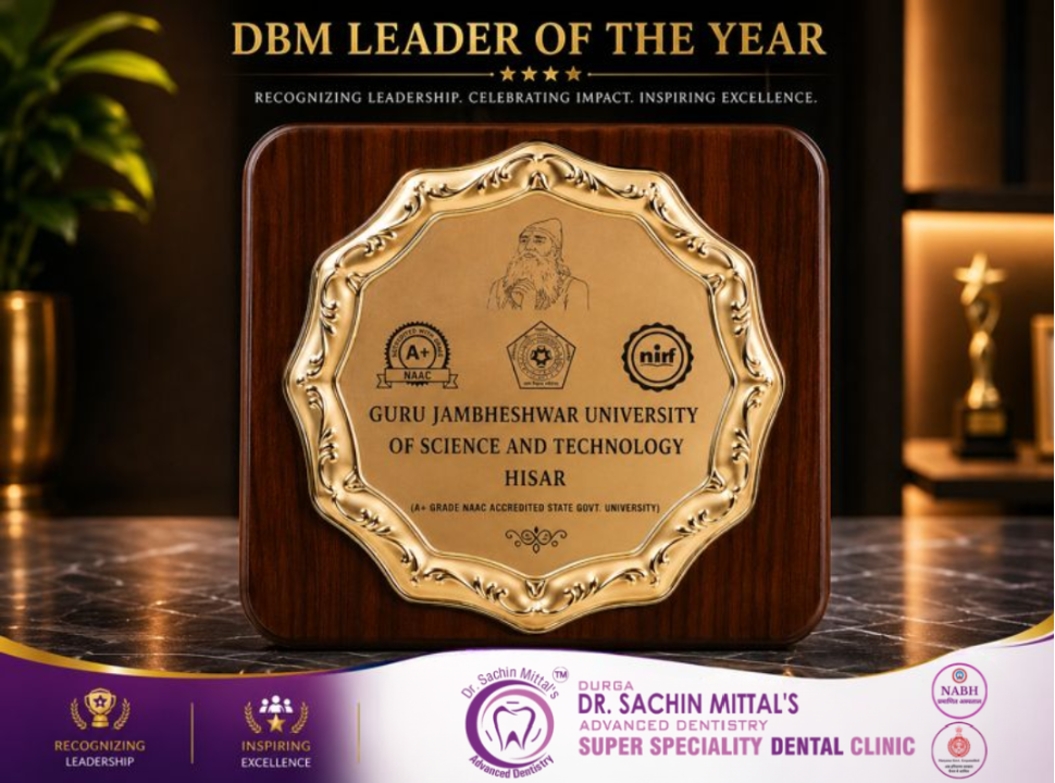 Dr. Sachin Mittal was recognized with the prestigious DBM Leader of the Year honor for his outstanding leadership, professional excellence, and impactful contribution to the field of dentistry. This recognition reflects his vision of delivering advanced dental care, commitment to innovation, and dedication toward enhancing patient experience through modern treatment approaches. The award stands as a testament to excellence, leadership, and continuous growth in healthcare.