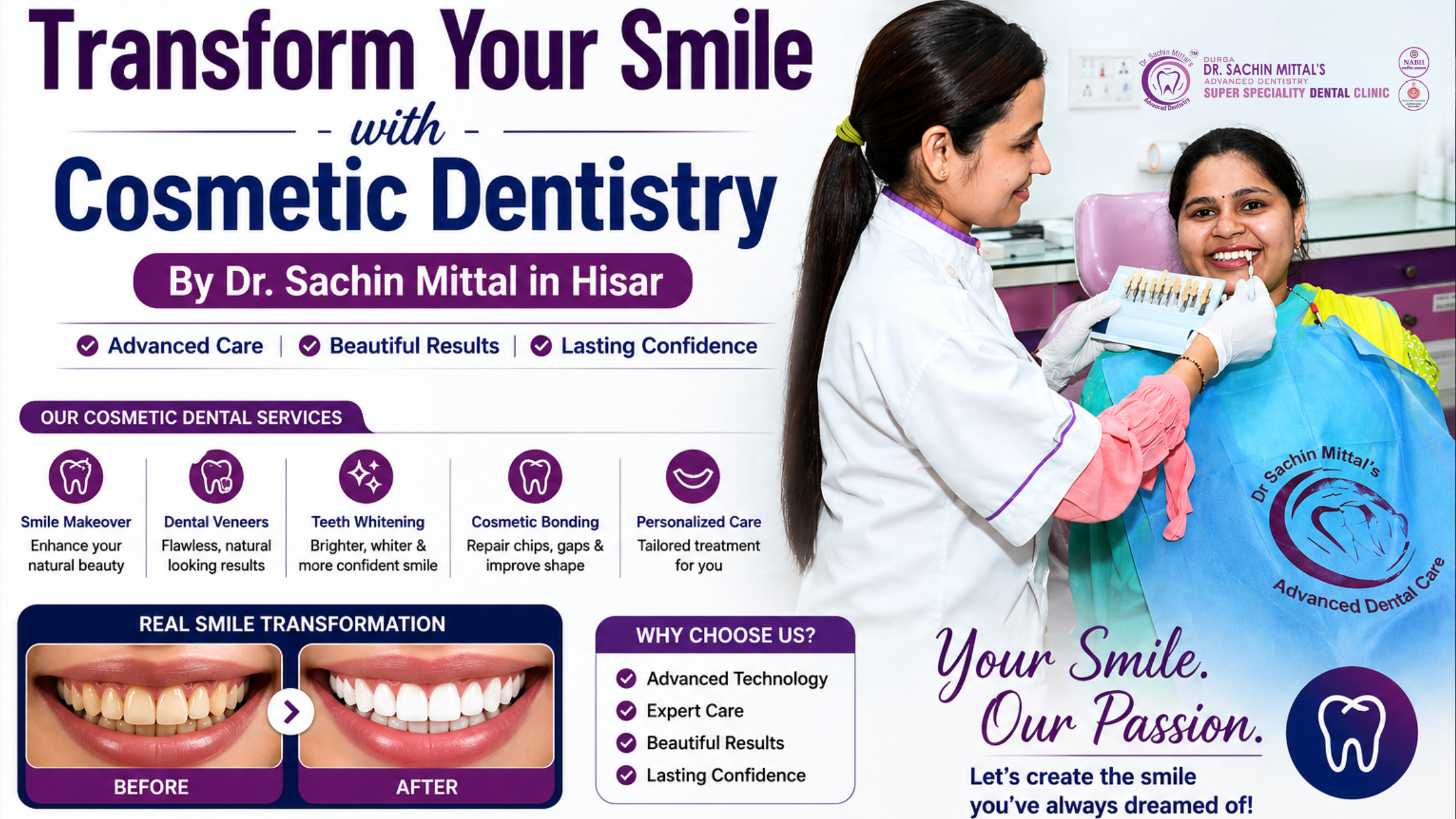 Transform Your Smile with Cosmetic Dentistry by Dr. Sachin Mittal in Hisar 